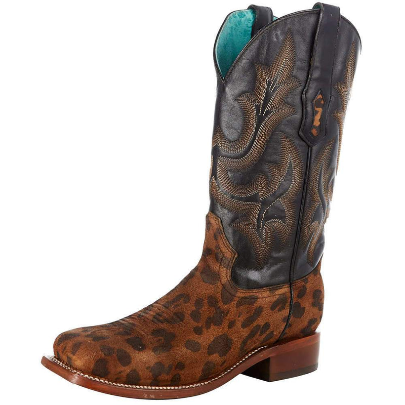 Women`s Camel/Black Embroidered Boot
