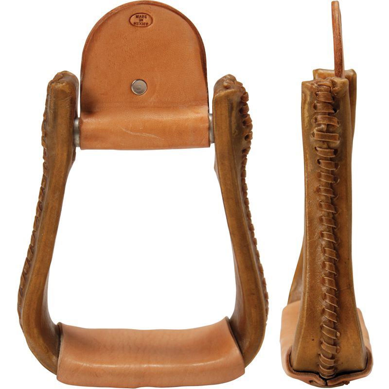 Rawhide Covered Barrel Stirrups