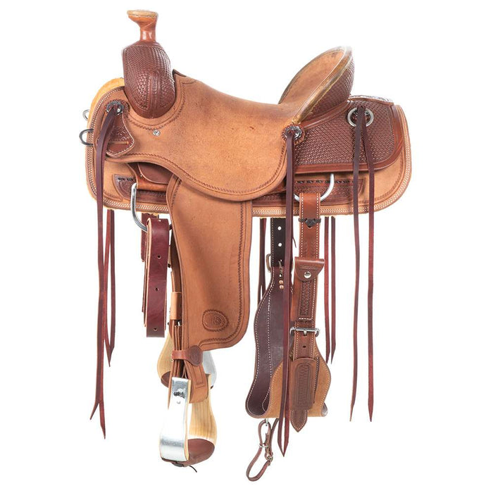 Nrs Competitors Heavy Oil 1/2 Breed Basket Stamp Olin Young Ranch Roper Saddle