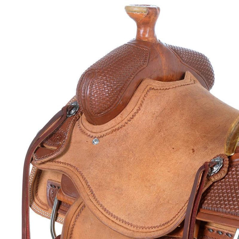 Nrs Competitors Heavy Oil 1/2 Breed Basket Stamp Olin Young Ranch Roper Saddle