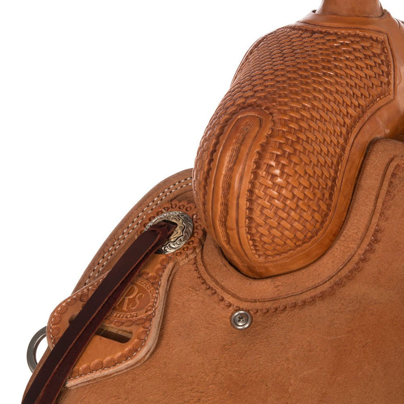 Nrs Competitors Natural 1/2 Breed Basket Stamp Olin Young Ranch Roper Saddle