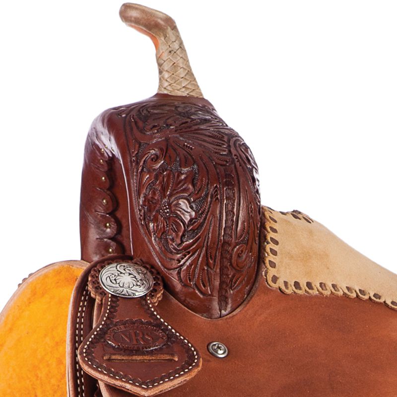 Nrs Competitors Chocolate 1/2 Breed Jay Flower Youth Barrel Saddle