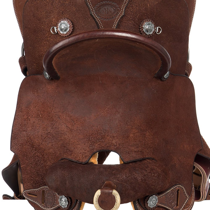 Nrs Competitors Chocolate Roughout Pencil Roll Team Roping Saddle