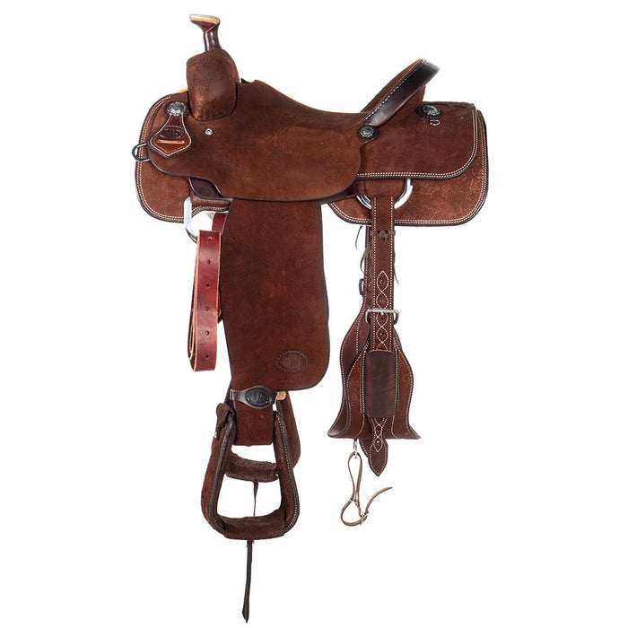 Nrs Competitors Chocolate Roughout Team Roping Saddle