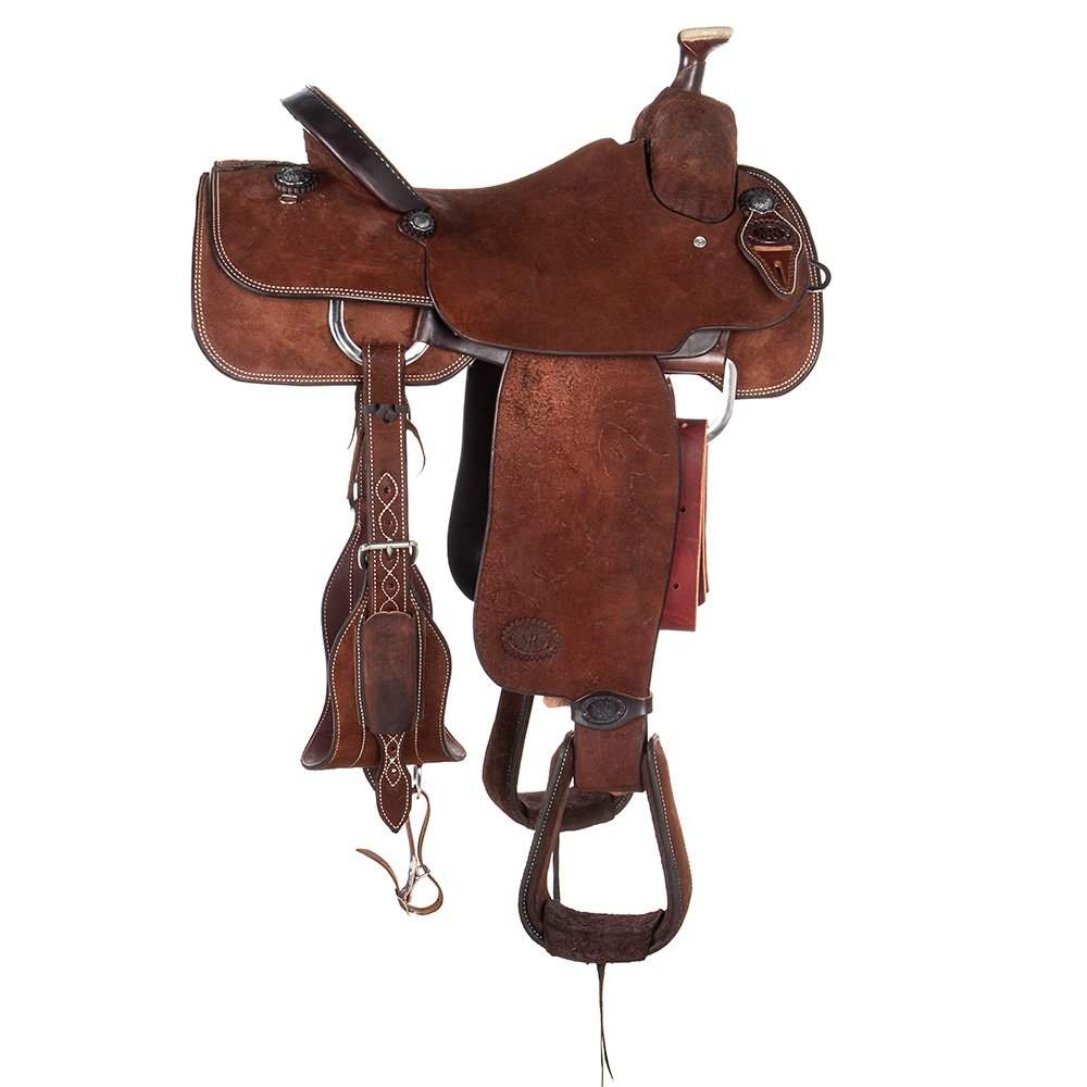 Nrs Competitors Chocolate Roughout Team Roping Saddle