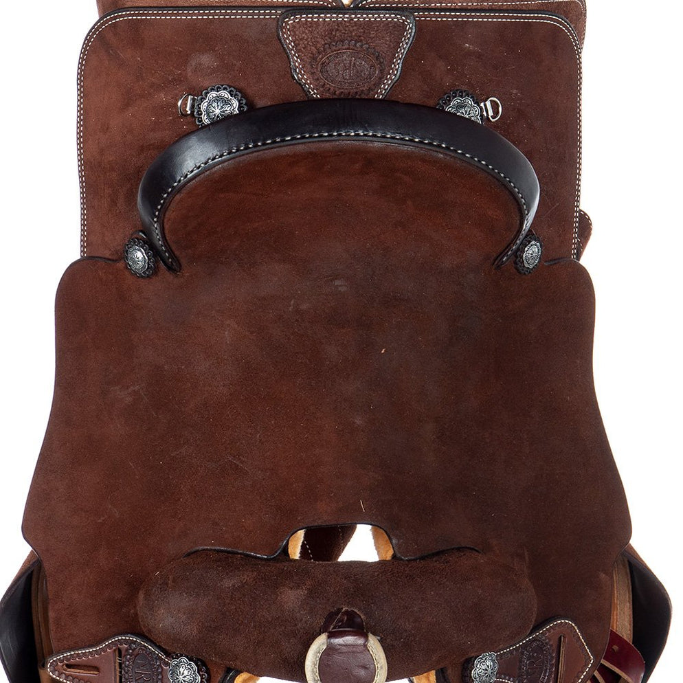 Nrs Competitors Chocolate Roughout Team Roping Saddle