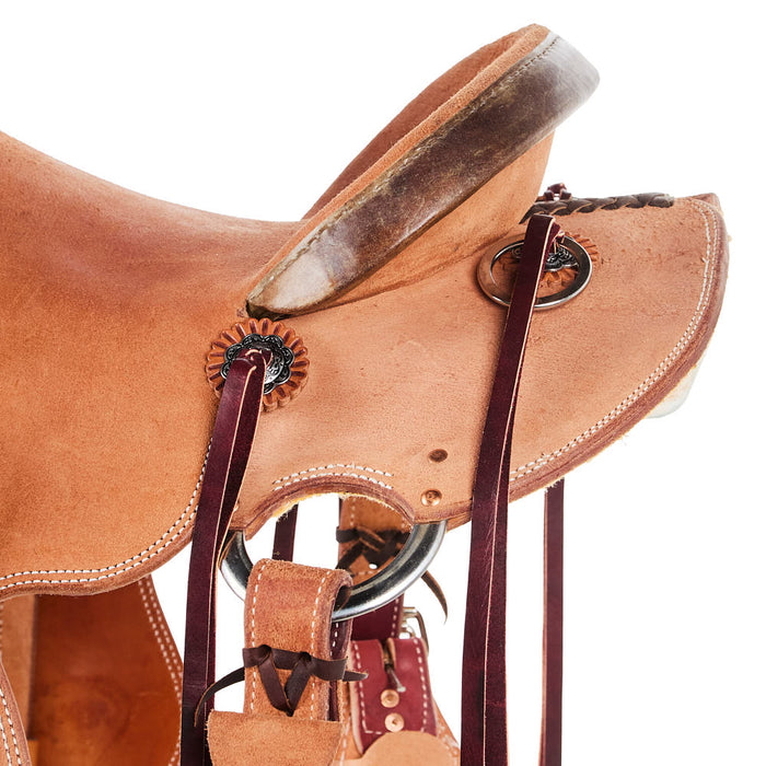 Nrs Competitors Heavy Oil Rough Out Rawhide Lacing Strip Down Ranch Saddle