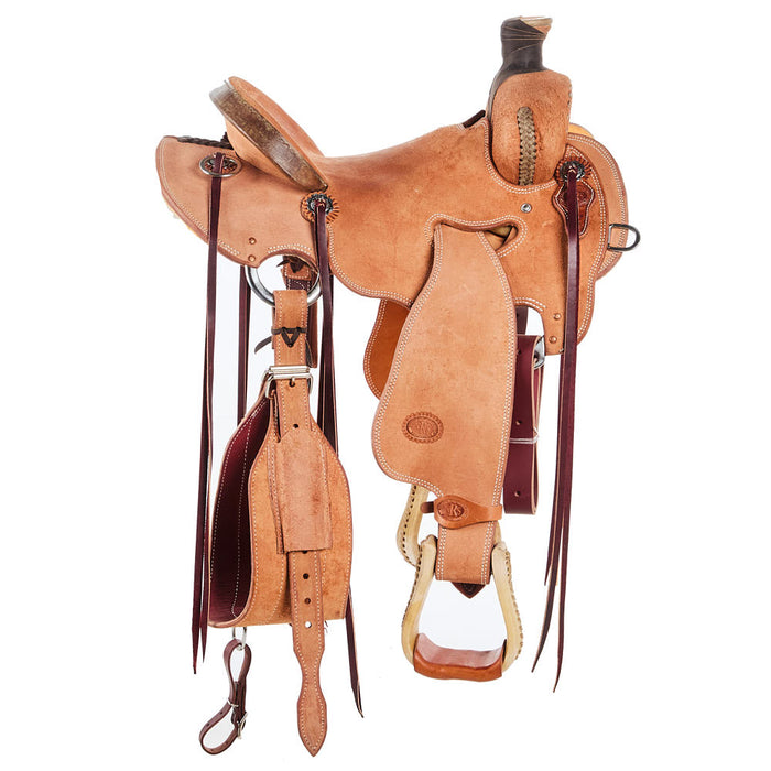 Nrs Competitors Heavy Oil Rough Out Rawhide Lacing Strip Down Ranch Saddle
