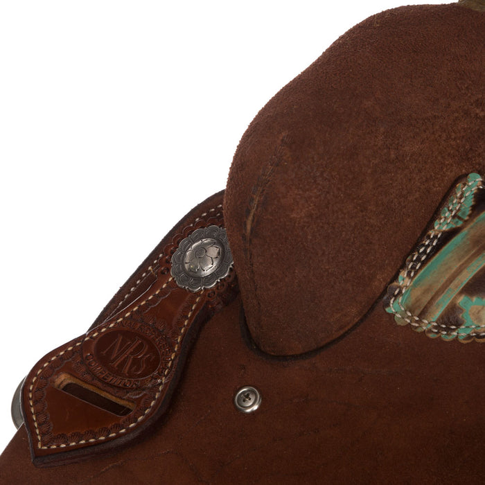 Nrs Competitors NRS Competitor Series Chocolate Youth Roughout Barrel Racing Saddle