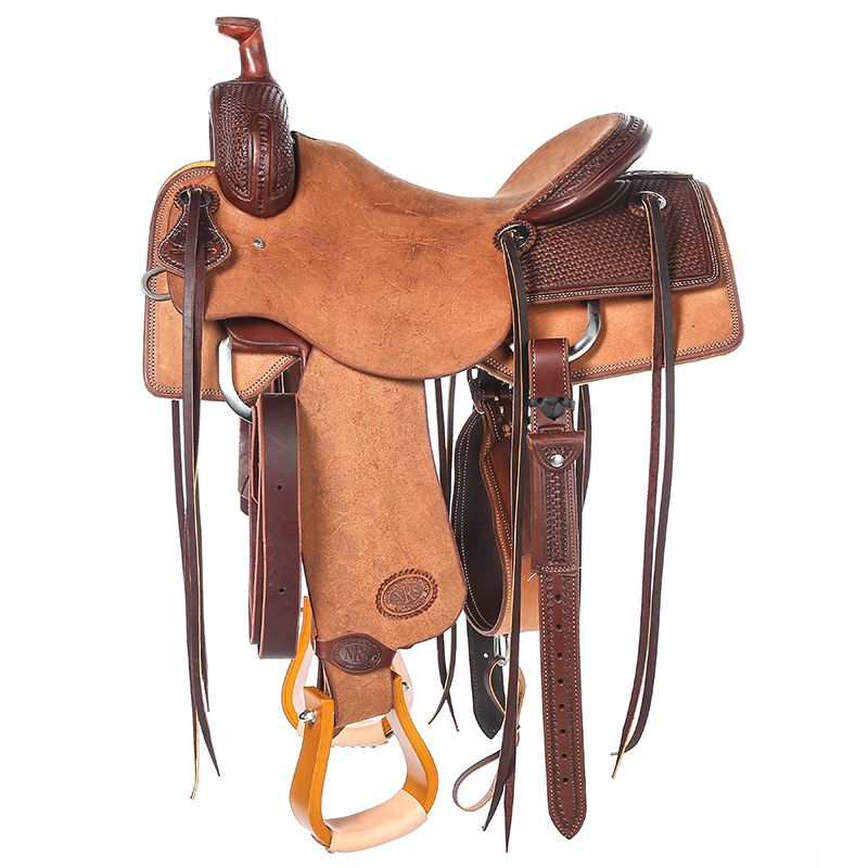 Nrs Competitors Heavy Oil 1/4 Breed Basket Stamped Ranch Cutter Saddle