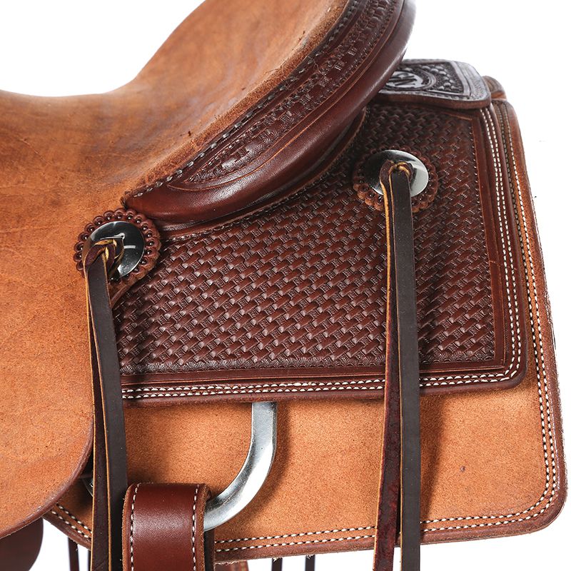 Nrs Competitors Heavy Oil 1/4 Breed Basket Stamped Ranch Cutter Saddle