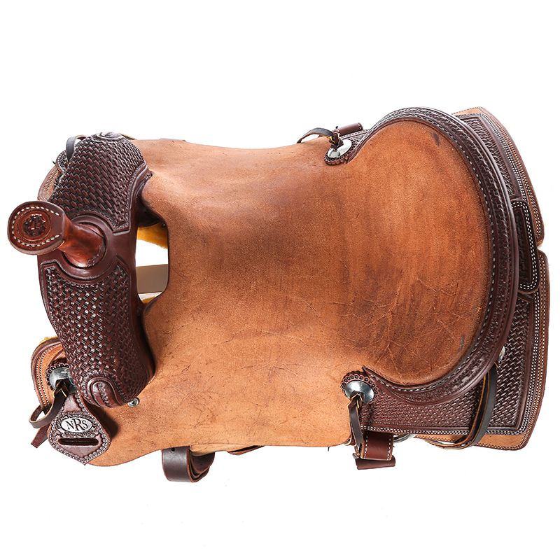 Nrs Competitors Heavy Oil 1/4 Breed Basket Stamped Ranch Cutter Saddle