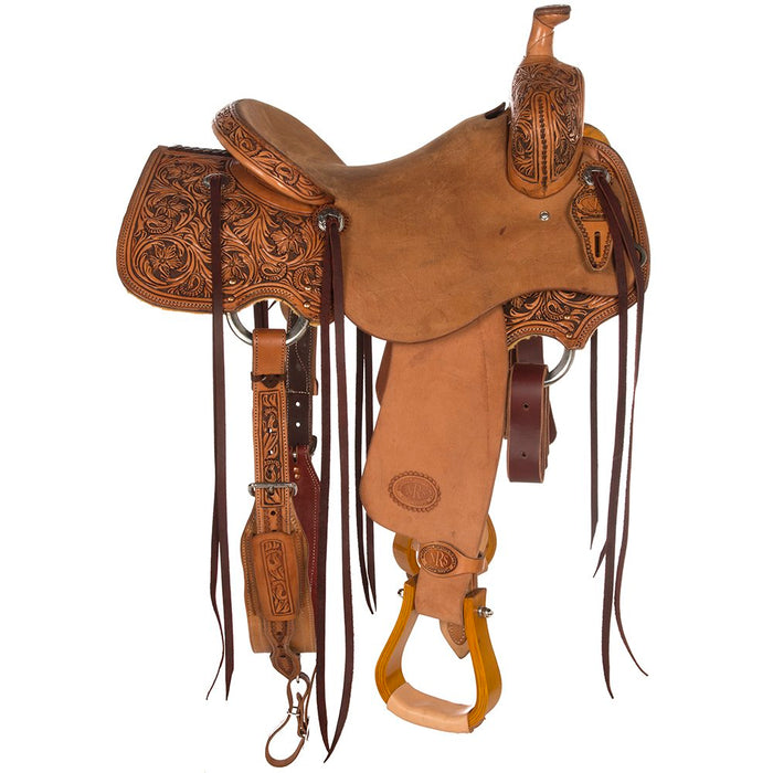 Nrs Competitors Natural Antique 1/2 Breed Mia Flower Ranch Cutter Saddle