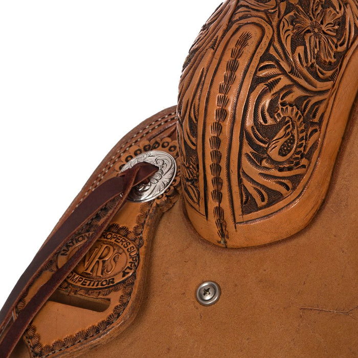 Nrs Competitors Natural Antique 1/2 Breed Mia Flower Ranch Cutter Saddle