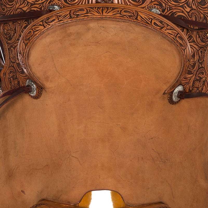 Nrs Competitors Natural Antique 1/2 Breed Mia Flower Ranch Cutter Saddle