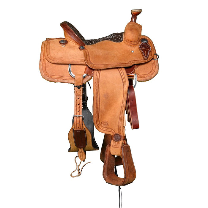 Nrs Competitors Heavy Oil Roughout Rope Border Team Roping Saddle