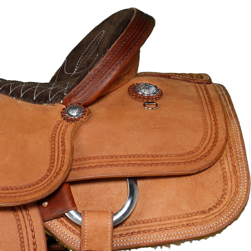 Nrs Competitors Heavy Oil Roughout Rope Border Team Roping Saddle