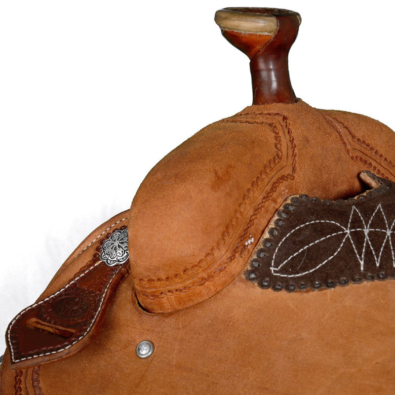 Nrs Competitors Heavy Oil Roughout Rope Border Team Roping Saddle
