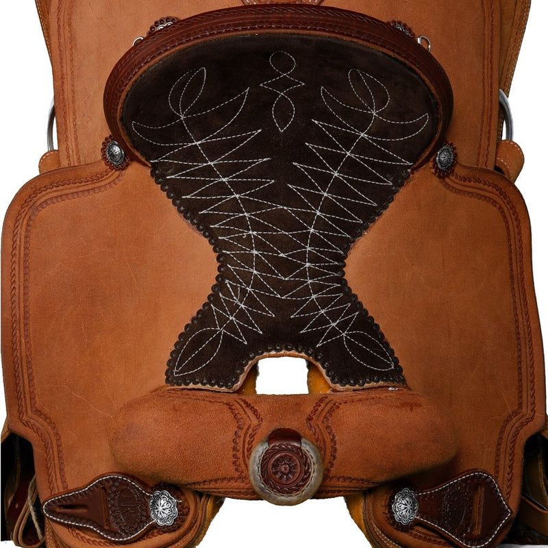Nrs Competitors Heavy Oil Roughout Rope Border Team Roping Saddle