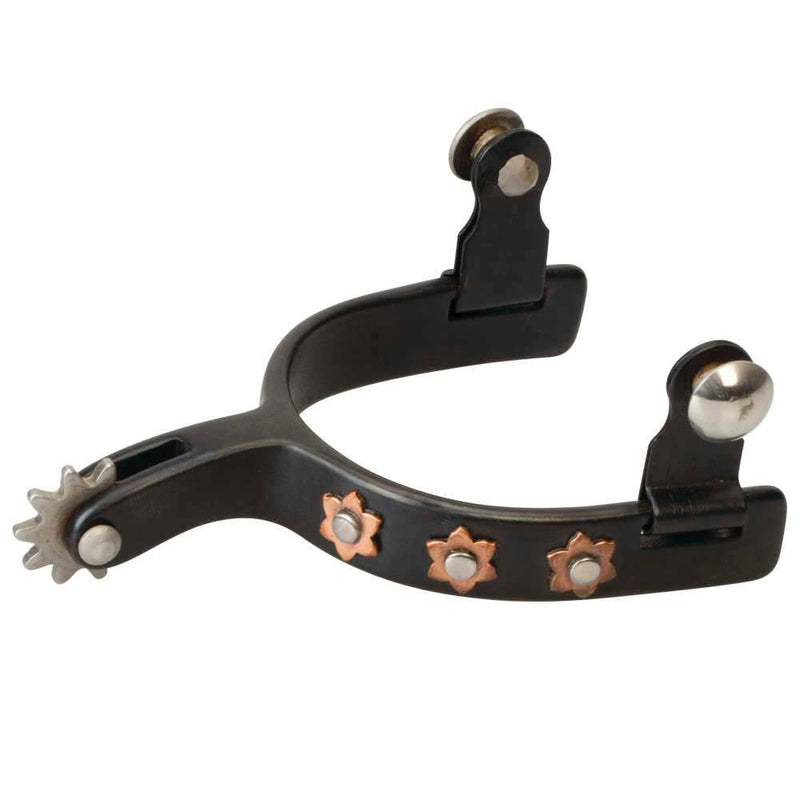 Youth Spur with Copper and SS Flower Design