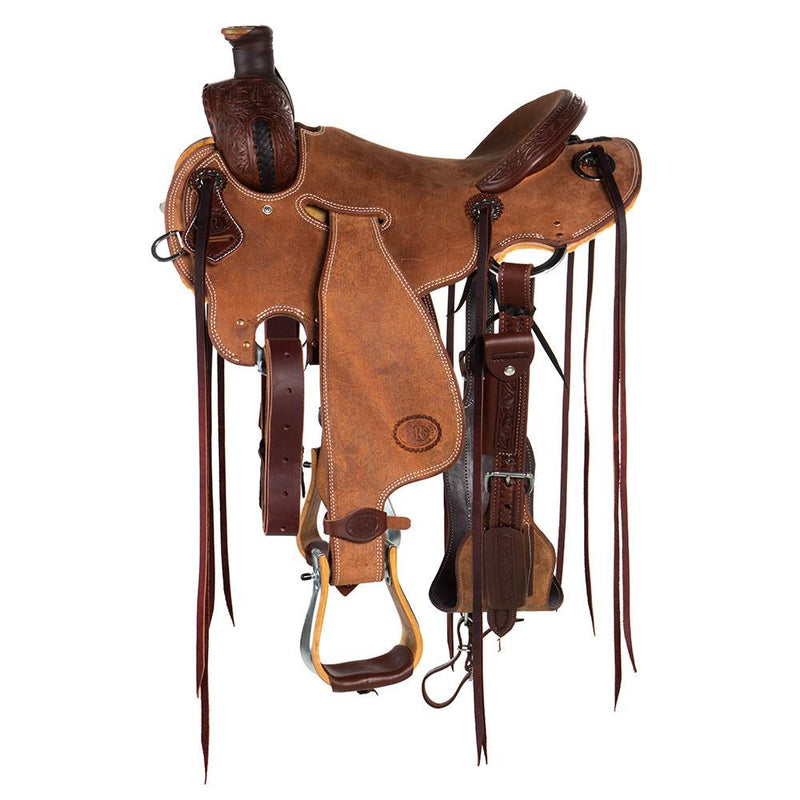 Nrs Competitors Heavy Oil 1/8 Breed Oak & Acorn Strip Down Will James Low Cantle Ranch Roper Saddle