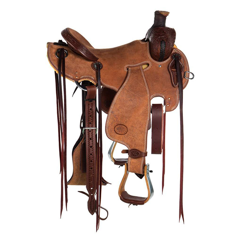 Nrs Competitors Heavy Oil 1/8 Breed Oak & Acorn Strip Down Will James Low Cantle Ranch Roper Saddle