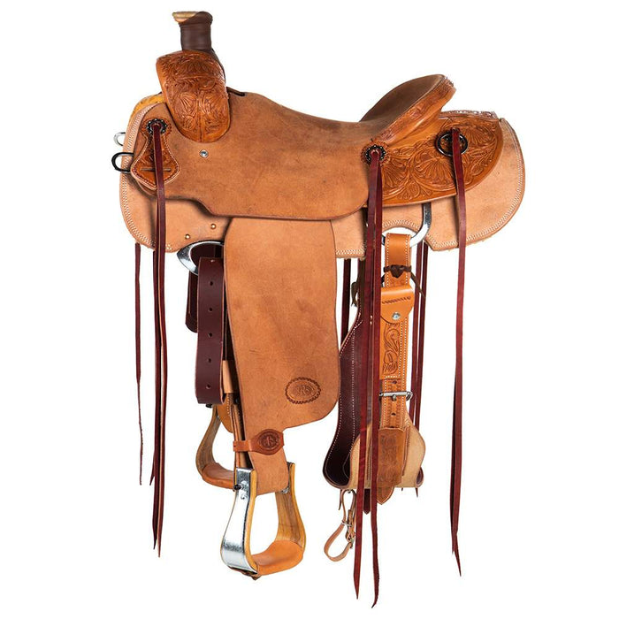 Nrs Competitors Natural 1/4 Breed Poinsettia Will James Low Cantle Ranch Roper Saddle