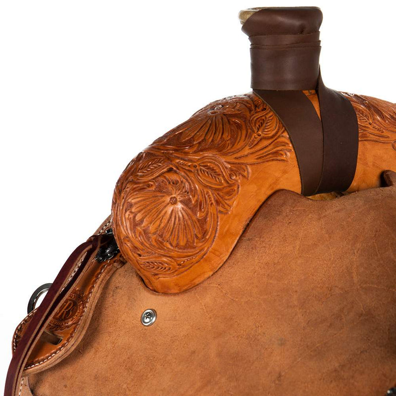 Nrs Competitors Natural 1/4 Breed Poinsettia Will James Low Cantle Ranch Roper Saddle