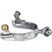 Roller Ball Sweet Iron Spur with Floral Design