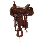 Nrs Competitors Chocolate Full Tooled Mia Flower Team Roping Saddle