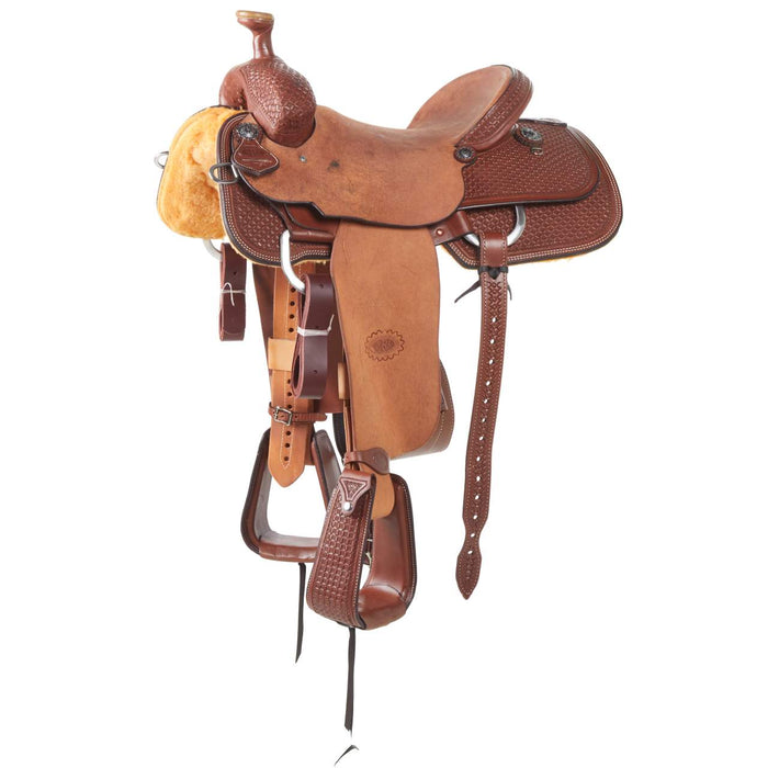 Nrs Competitors 1/2 Breed Heavy Oil Waffle Stamp Team Roping Saddle