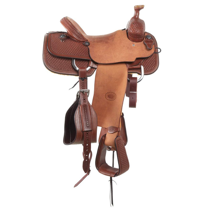 Nrs Competitors 1/2 Breed Heavy Oil Waffle Stamp Team Roping Saddle