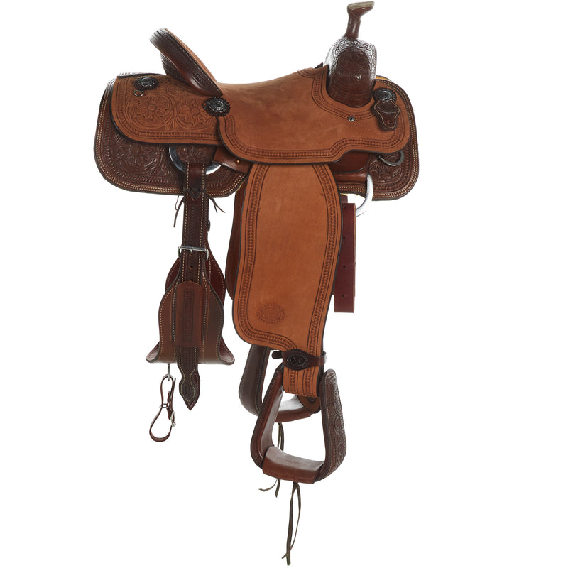 Nrs Competitors Chocolate 1/2 Breed Sunflower Team Roping Saddle