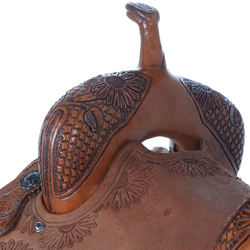 Nrs Competitors Natural Antique 7/8 Breed Spider/Sunflower Combo Barrel Saddle