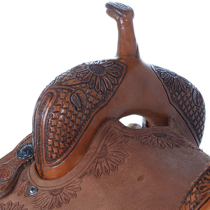 Nrs Competitors Natural Antique 7/8 Breed Spider/Sunflower Combo Barrel Saddle