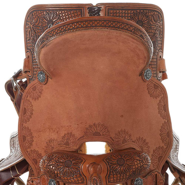 Nrs Competitors Natural Antique 7/8 Breed Spider/Sunflower Combo Barrel Saddle