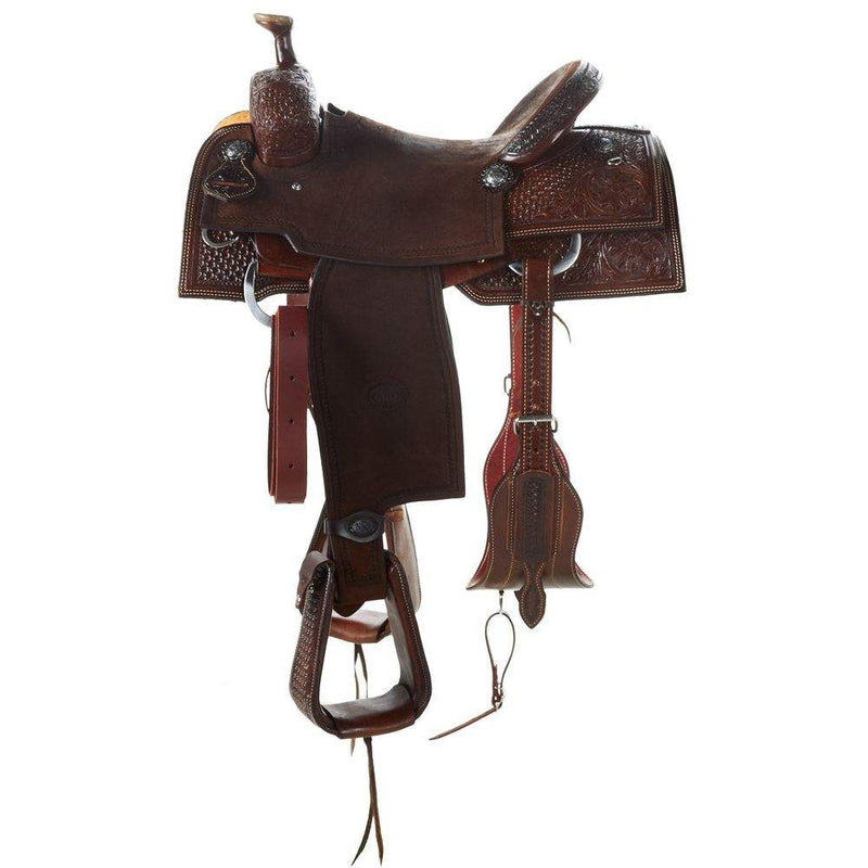 Nrs Competitors Chocolate 1/2 Breed Spider and Sunflower Combo Team Roping Saddle