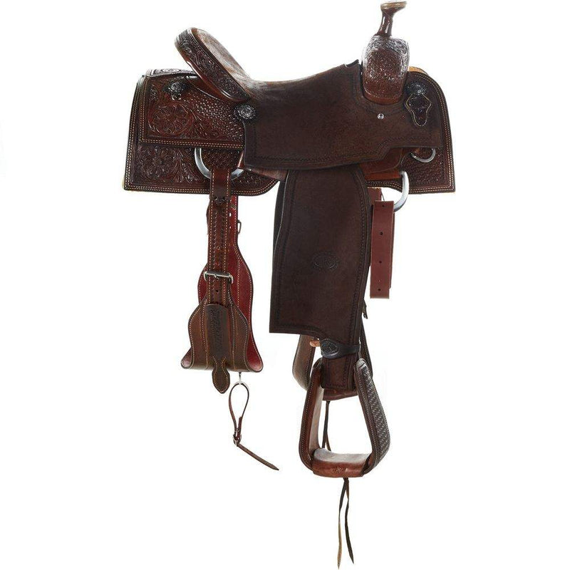 Nrs Competitors Chocolate 1/2 Breed Spider and Sunflower Combo Team Roping Saddle