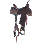 Nrs Competitors Competitor Series Chocolate Roughout Square Skirt Barrel Saddle with Serape Seat