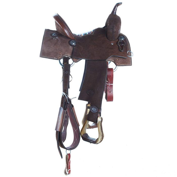 Nrs Competitors Competitor Series Chocolate Roughout Square Skirt Barrel Saddle with Serape Seat
