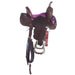 Nrs Competitors Chocolate Roughout Pink Suede 12 1/2 Inch Barrel Saddle
