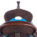 Nrs Competitors Chocolate Roughout Turquoise Suede 13 Inch Barrel Saddle