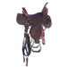 Nrs Competitors Chocolate Roughout Purple Suede 12 1/2 Inch Barrel Saddle