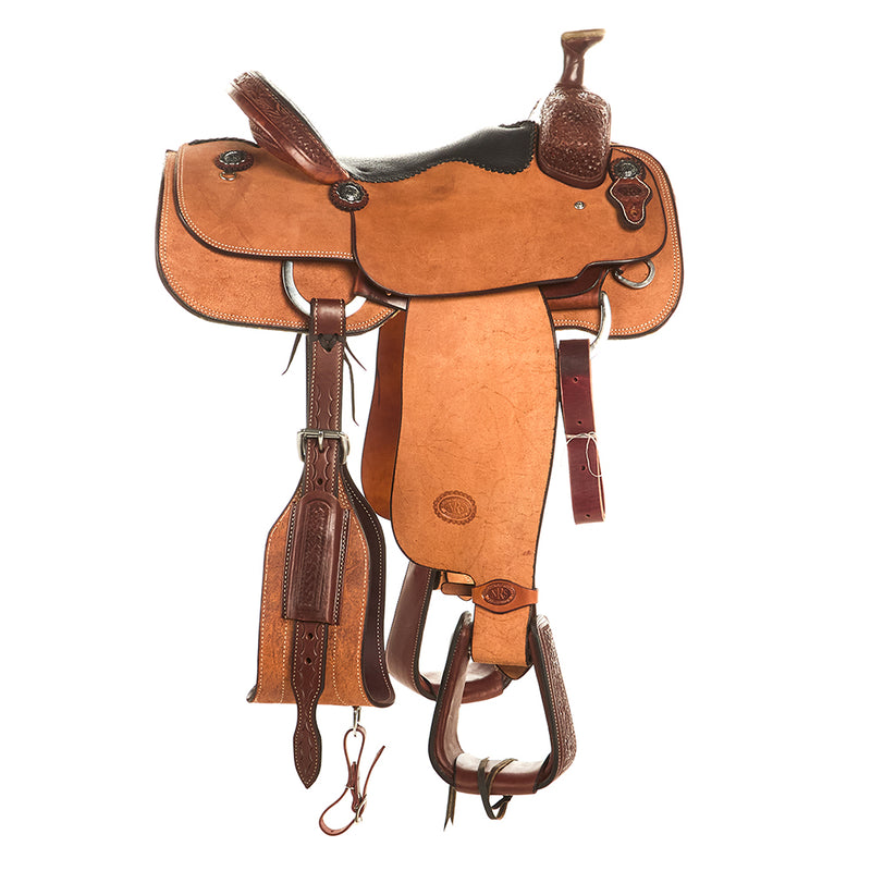 Nrs Competitors Heavy Oil 1/8 Breed Combo Tooled Team Roping Saddle