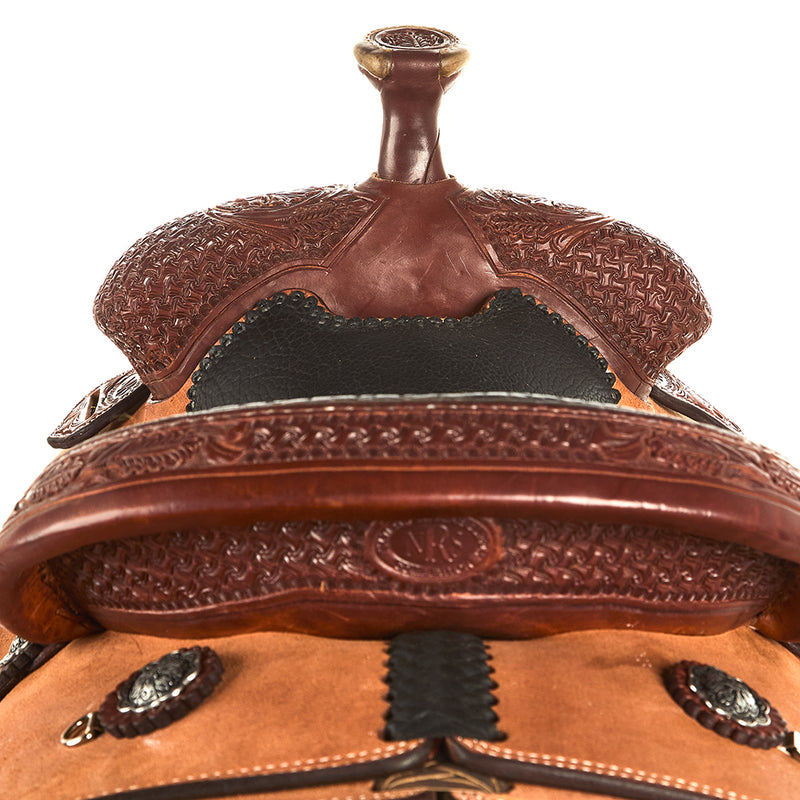 Nrs Competitors Heavy Oil 1/8 Breed Combo Tooled Team Roping Saddle