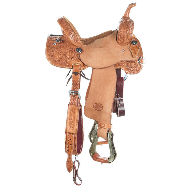 Nrs Competitors Natural 1/2 Breed Prairie Flower Barrel Saddle