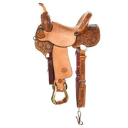Nrs Competitors Natural Antique 1/2 Breed Prairie Flower Barrel Saddle