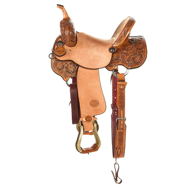 Nrs Competitors Natural Antique 1/2 Breed Prairie Flower Barrel Saddle