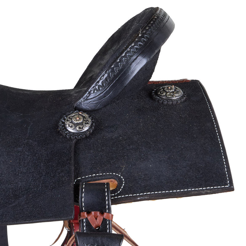 Nrs Competitors Black Roughout Barrel Saddle with Wildfire Conchos