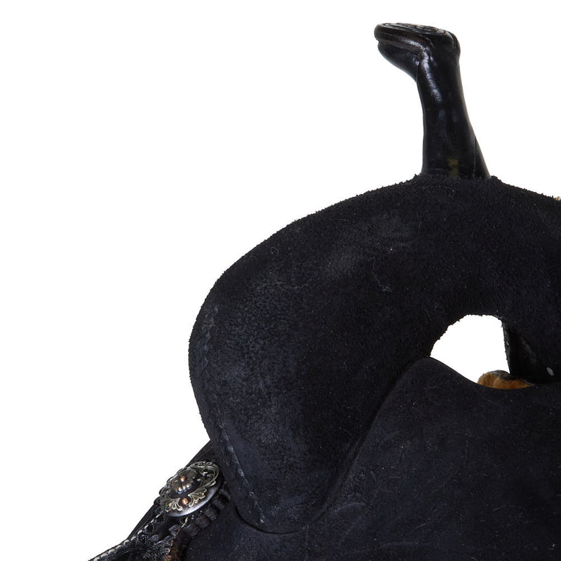 Nrs Competitors Black Roughout Barrel Saddle with Wildfire Conchos